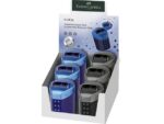 Faber Castell Puntenslijper Faber-Castell RollOn sparkle duo display 6 stuks assorti kleur: midnight black en deep blue