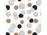 Kangaro KTC Toonbankrol Kangaro papier dots wit 80 grams 30 cm breed    200 meter