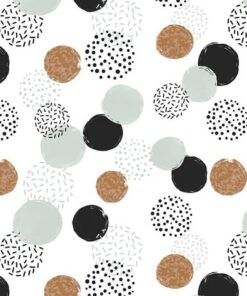 Kangaro KTC Toonbankrol Kangaro papier dots wit 80 grams 30 cm breed    200 meter