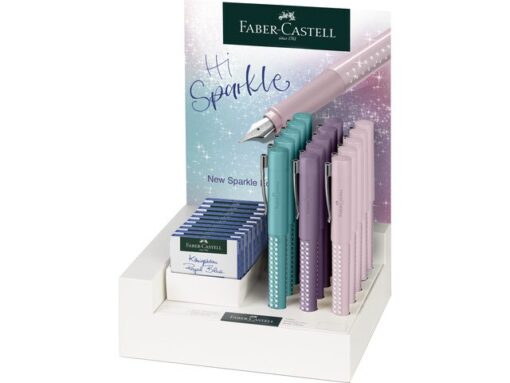 Faber Castell Vulpen Faber-Castell Grip sparkle M display 15 stuks