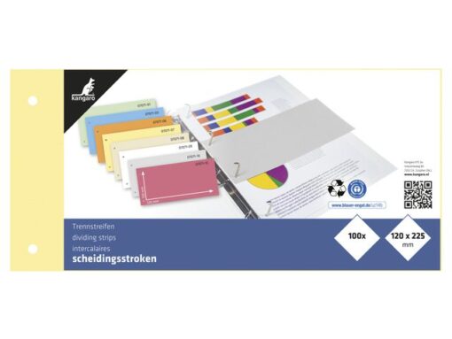 Kangaro KTC Scheidingsstrook Kangaro 2-gaats 225x120mm 180 grams RC geel