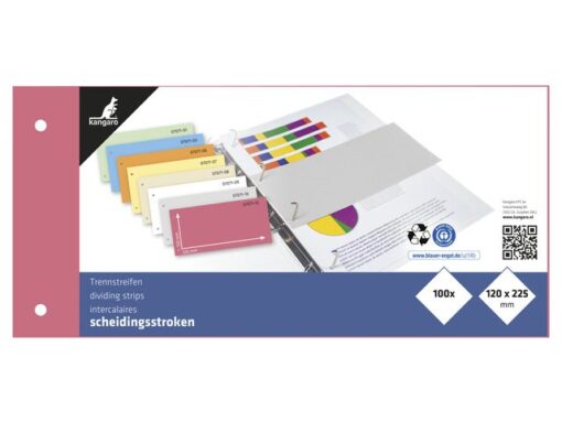 Kangaro KTC Scheidingsstrook Kangaro 2-gaats 225x120mm 180 grams RC roze
