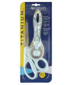 die 3x harder zijn dan staal en premium geslepen. Het ergonomisch gebogen handvat snijdt gemakkelijk en comfortabel op een vlakke ondergrond en is ideaal voor lagen stof.De blauw gebloemde 45 mm roterende snijmes heeft een veiligheidsschild voor opslag. Deze snijmes is voor gemiddeld gebruik om te snijden door lagen stof