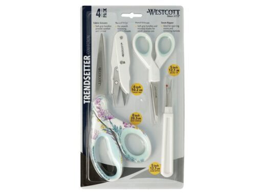 Naaiset Westcott 4 delig, stoffenschaar, silhouetschaar,    draadschaar en tornmesje