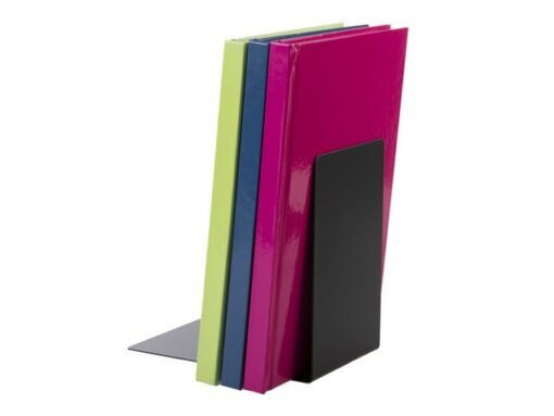 Boekensteun Westcott zwart metaal 2 stuks 90x140x140mm