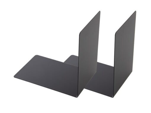 Boekensteun Westcott zwart metaal 2 stuks 90x140x140mm