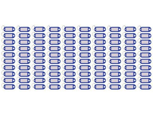 Sleutelhanger Westcott donker blauw 100st. in doos. Met     verwisselbaar etiket.