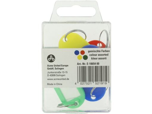 Sleutelhanger Westcott ass. 4st. in plastic box. Met        verwisselbaar etiket.