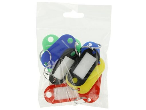 Sleutelhanger Westcott ass. 10st. in polybag. Met           verwisselbaar etiket.