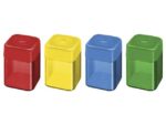 Puntenslijper Westcott kunststof metalen slijper enkel      vierkant assorti display a 12 stuks