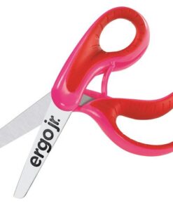Schaar Westcott ergo junior soft grip roze op blistercard. Schaar met ronde punt. Door de speciale vorm en openingshulp is het minder belastend voor de pols en kost het veel minder kracht om te knippen. 5 jaar garantie. Verpakking voorzien van europonsing.