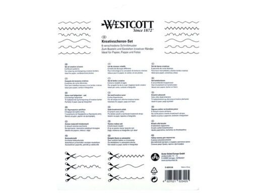 Figuurschaar Westcott 14cm set á 6 stuks assorti motieven