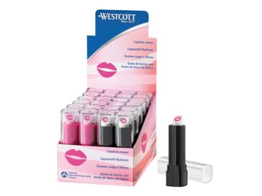 Gum Westcott lipstick vorm in 2 assorti kleuren display a   24 stuks