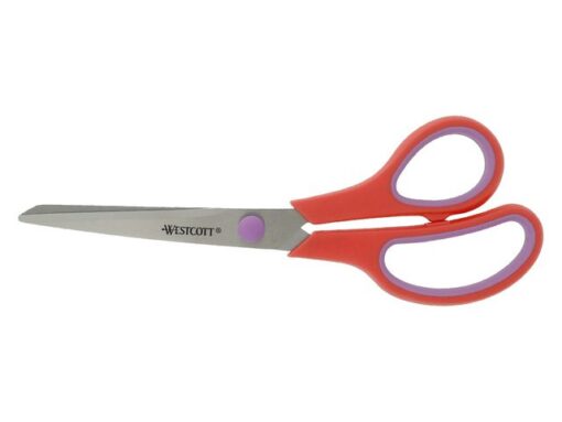 Scharenset Westcott Easy grip 3dlg 14/20/24,5cm koraal      rood/ cassis RVS