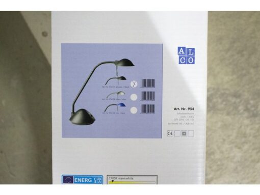 Bureaulamp Alco halogeen G4 230/12V, 20W, zwart