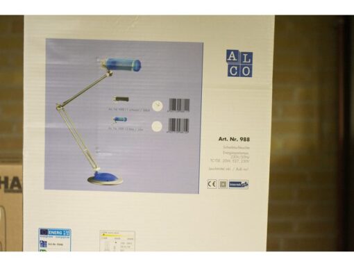bureaulamp Alco DuLux 20W 220V draaibare voet zwart