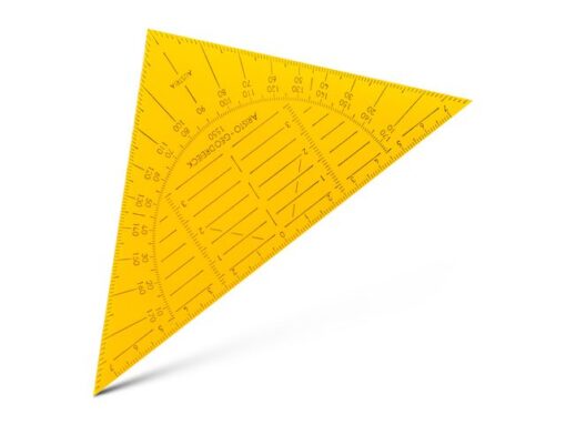 Geodriehoek Aristo 14 cm flexibel oranje