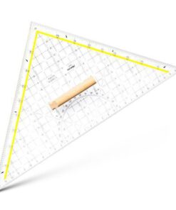 driehoek en parallelliniaal. Met horizontale en verticale schaalverdeling en gradenboog. Met vaste houten greep. Met een facetgeslepen zijde aan de lange kant. Voldoet aan de ÖNORM A2134. Lengte 32.5 cm. Materiaal: plexiglas®. Transparant.