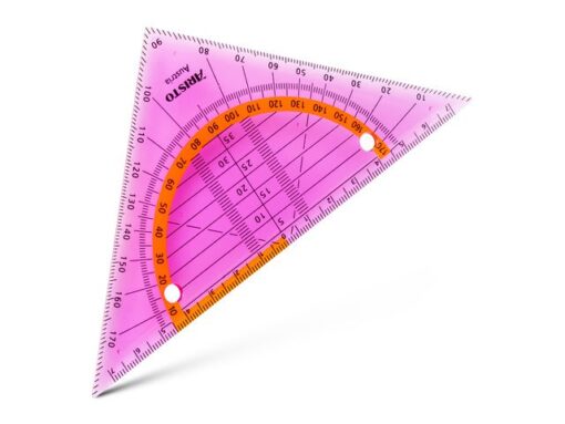 Geodriehoek Aristo GEOflex 14cm flexibel Neon roze
