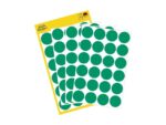 Avery etiket Zweckform 18mm rond 4 vel a 24 etiketjes groen