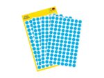Avery etiket Zweckform 8mm rond 4 vel a 104 etiketjes blauw