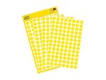 Avery etiket Zweckform 8mm rond 4 vel a 104 etiketjes geel