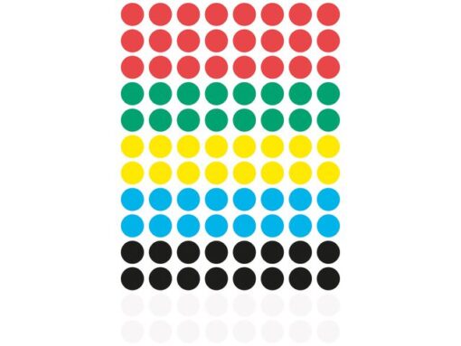 Avery etiket Zweckform 8mm rond blister a 416 etiketjes assorti