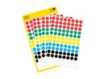 Avery etiket Zweckform 8mm rond blister a 416 etiketjes assorti