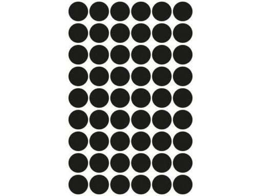 Avery etiket Zweckform 12mm rond 5 vel a 54 etiketjes zwart