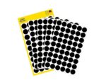 Avery etiket Zweckform 12mm rond 5 vel a 54 etiketjes zwart