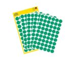Avery etiket Zweckform 12mm rond 5 vel a 54 etiketjes groen