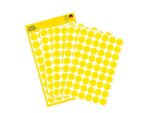 Avery etiket Zweckform 12mm rond 5 vel a 54 etiketjes geel