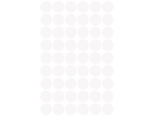 Avery etiket Zweckform 12mm rond 5 vel a 54 etiketjes wit