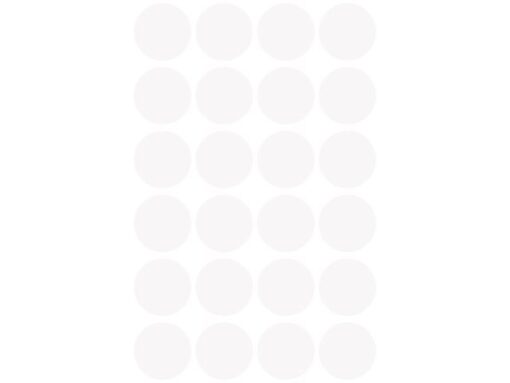 Avery etiket Zweckform 18mm rond 4 vel a 24 etiketjes wit