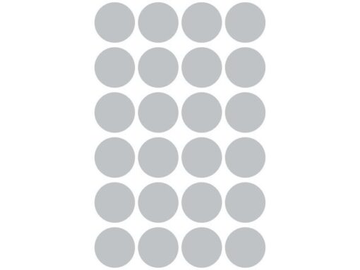 Avery etiket Zweckform 18mm rond 4 vel a 24 etiketjes grijs