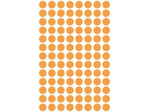 Avery etiket Zweckform 8mm rond 4 vel a 104 etiketjes lichtoranje