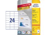 Etiket Avery ILK 70x36mm 25 vel + 5 vel extra  24 etiketten per vel wit