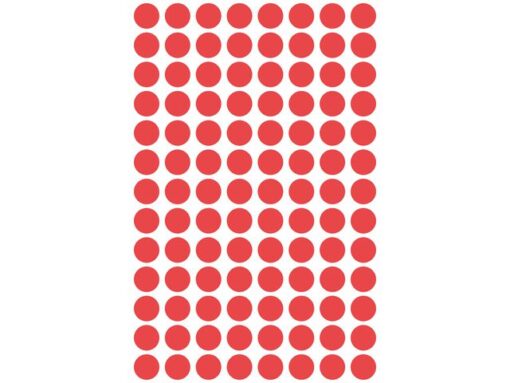 Avery Etiket Zweckform 8mm rond blister 4 vel a 104 et. rood      Non-permanent