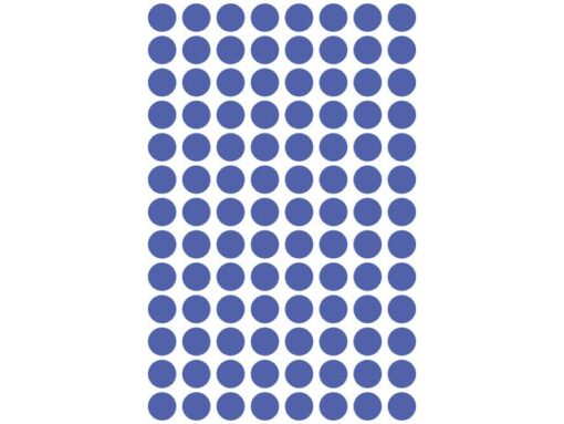 Avery Etiket Zweckform 8mm rond blister 4 vel a 104 et. blauw     Non-permanent
