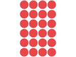 Avery Etiket Zweckform 18mm rond blister 4 vel a 24 et. rood      Non-permanent