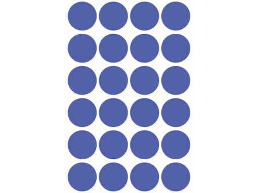 Avery Etiket Zweckform 18mm rond blister 4 vel a 24 et.           donkerblauw Non-permanent