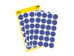 Avery Etiket Zweckform 18mm rond blister 4 vel a 24 et.           donkerblauw Non-permanent