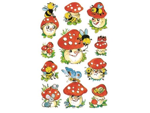 Avery papieretiket Z-design Creative pakje a 3 vel vrolijke paddenstoelen