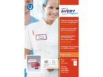 Naambadge Avery Office 43x81 10 x rood extra sterke magneet
