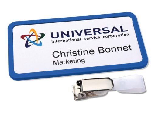 Naambadge Avery Office 43x81 20 x blauw met clip