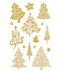 Etiket Z-design Christmas kerstbomen - 2 vel