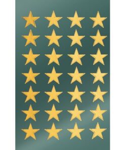 etiket Z-design Christmas gouden sterren 2 vel
