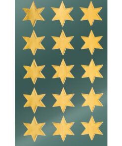 Etiket Z-design Christmas gouden sterren - 2 vel
