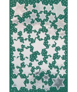 etiket Z-design Christmas zilveren sterren 2 vel
