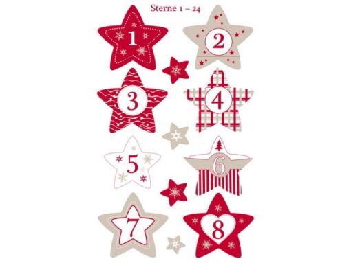 Avery Etiket Z-design Christmas sterren 1-24 - 3 vel